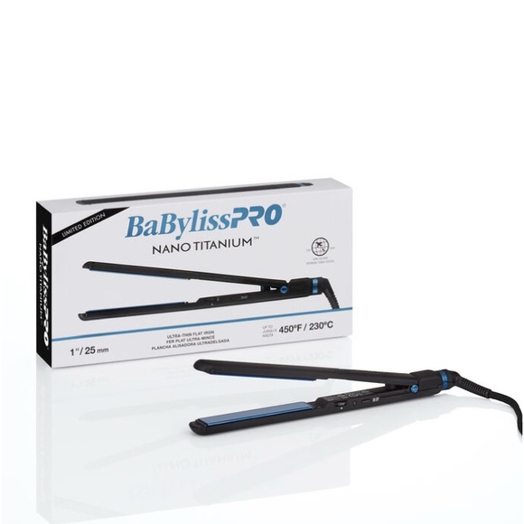 Babyliss Limited Edition Black and Blue Nano Titanium Flat Irons - Picture 1 of 2